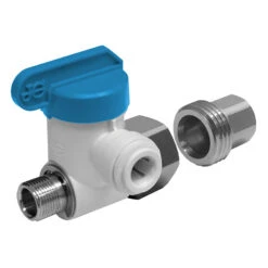 John Guest Angle Stop Adaptor Valve With 1/2″ Male Compression X 3/8″ Female Compression X 1/2″ Or 3/8″ – Lead Free
