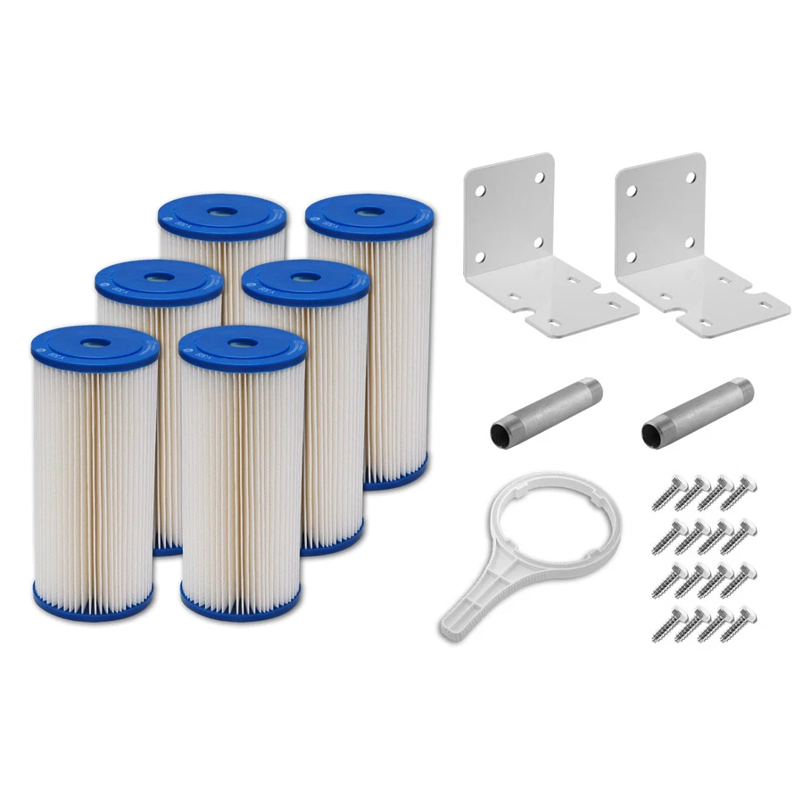 Non-Backwashing Whole House Carbon Water Filter (10″ Full-Flow Housings Sediment Pre & Post Filters & 1″ Ports) 5 Non-Backwashing Whole House Carbon Water Filter (10″ Full-Flow Housings Sediment Pre & Post Filters & 1″ Ports) - Image 3