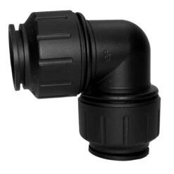 John Guest 1″ CTS Union Elbow (Black Polypropylene)
