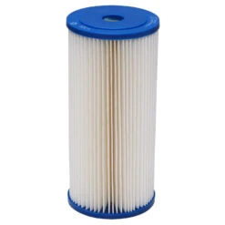 Harmsco Calypso Blue Poly-Pleat 10″ X 4-1/2″, 1 Micron Absolute Pleated Sediment Cartridge (4 GPM, 8 Sq Ft Media)