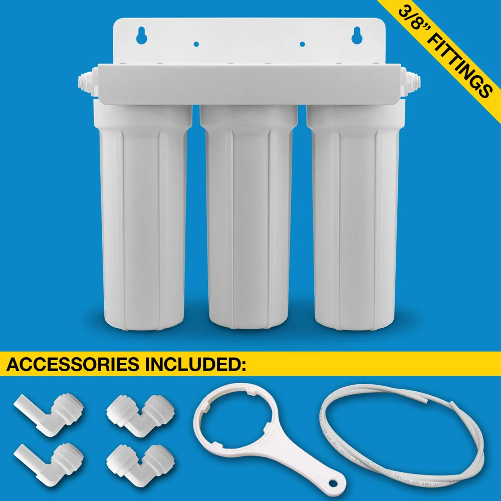Triple Stage Inline Under-sink Filter System (H2O UCF-03-38-JG) 3 Triple Stage Inline Under-sink Filter System (H2O UCF-03-38-JG)